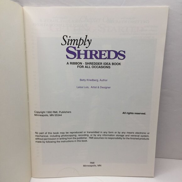 Vintage 2 Book Set Creative Gift Wrapping Fun Easy Simply Shreds Ribbon Shredder - Picture 11 of 16